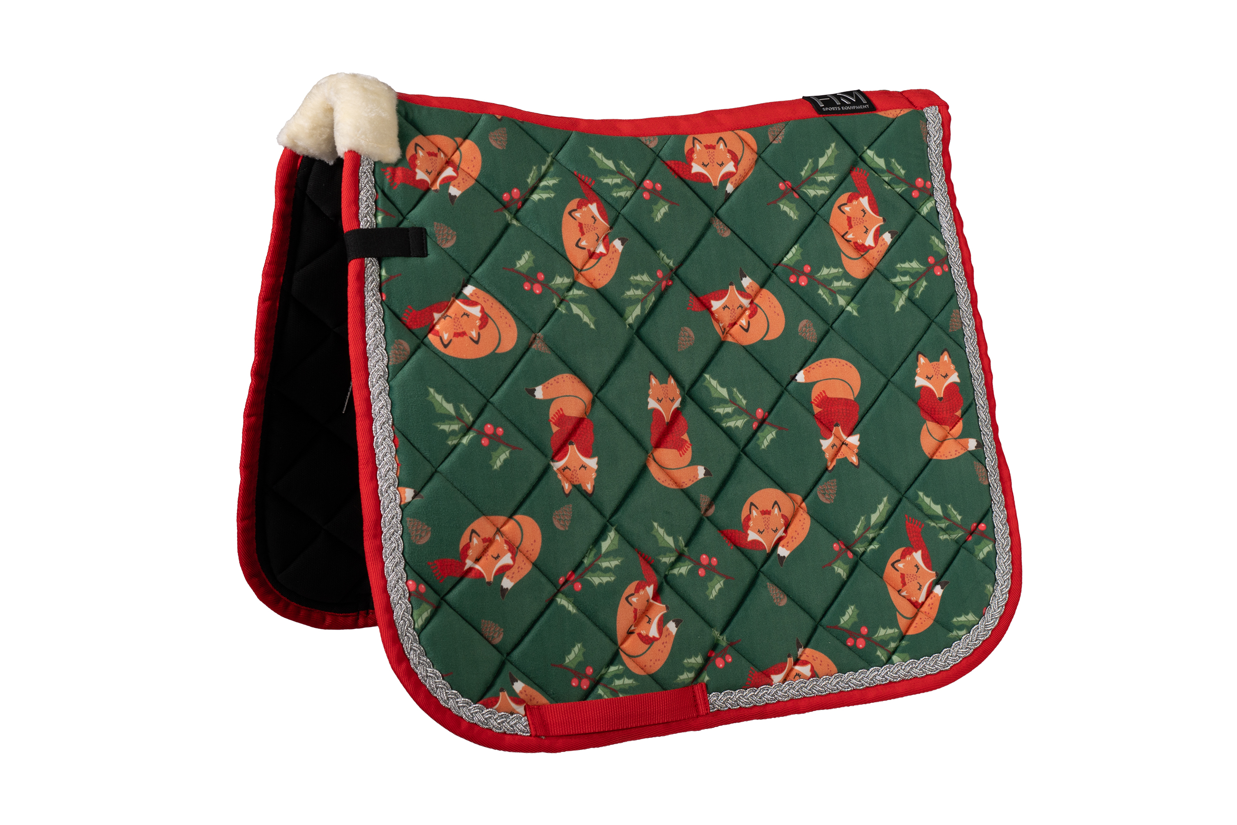 Podsedlová dečka -X-Mas- tm. zelená