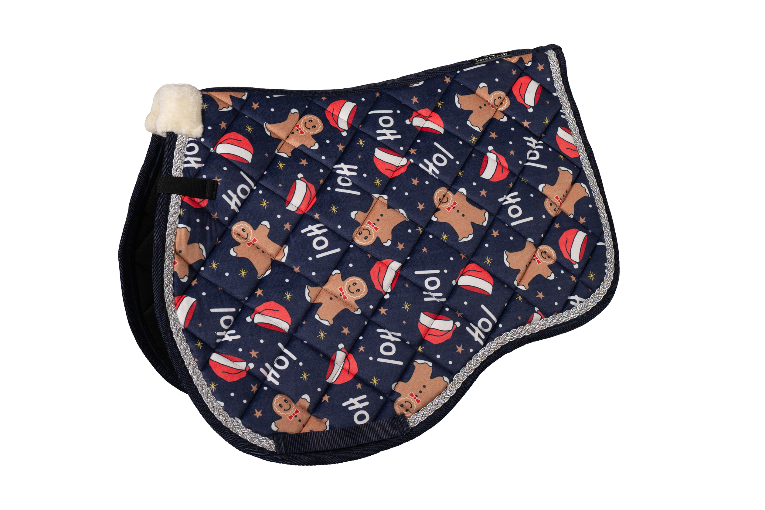 Podsedlová dečka -X-Mas- tm. modrá