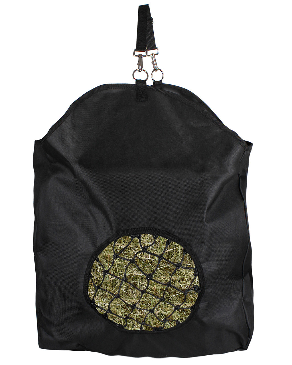 Pytel na seno QHP Luxury - oka 5x5 cm, černá
