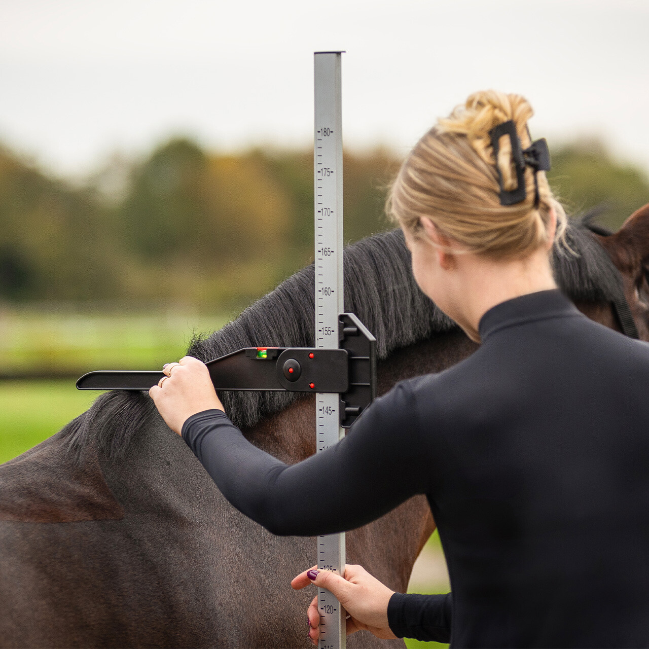 Černá měřicí tyč