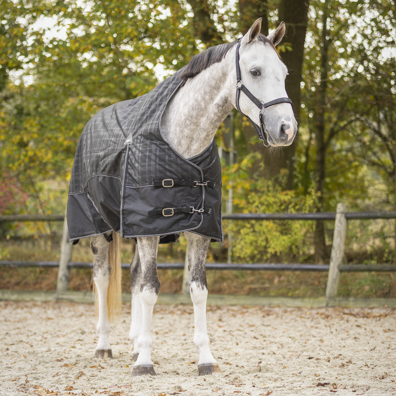 Kolekce výběhových dek s polokrkem, 150 g, půlnoční modrá