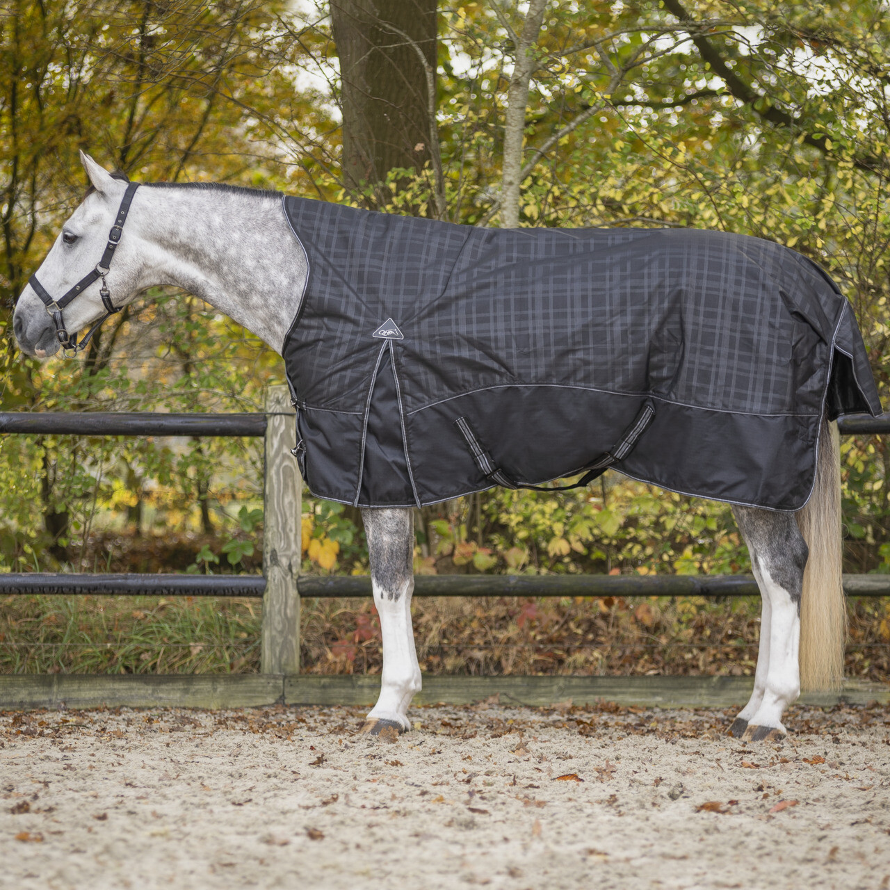 Kolekce výběhových dek s polokrkem, 150 g, půlnoční modrá