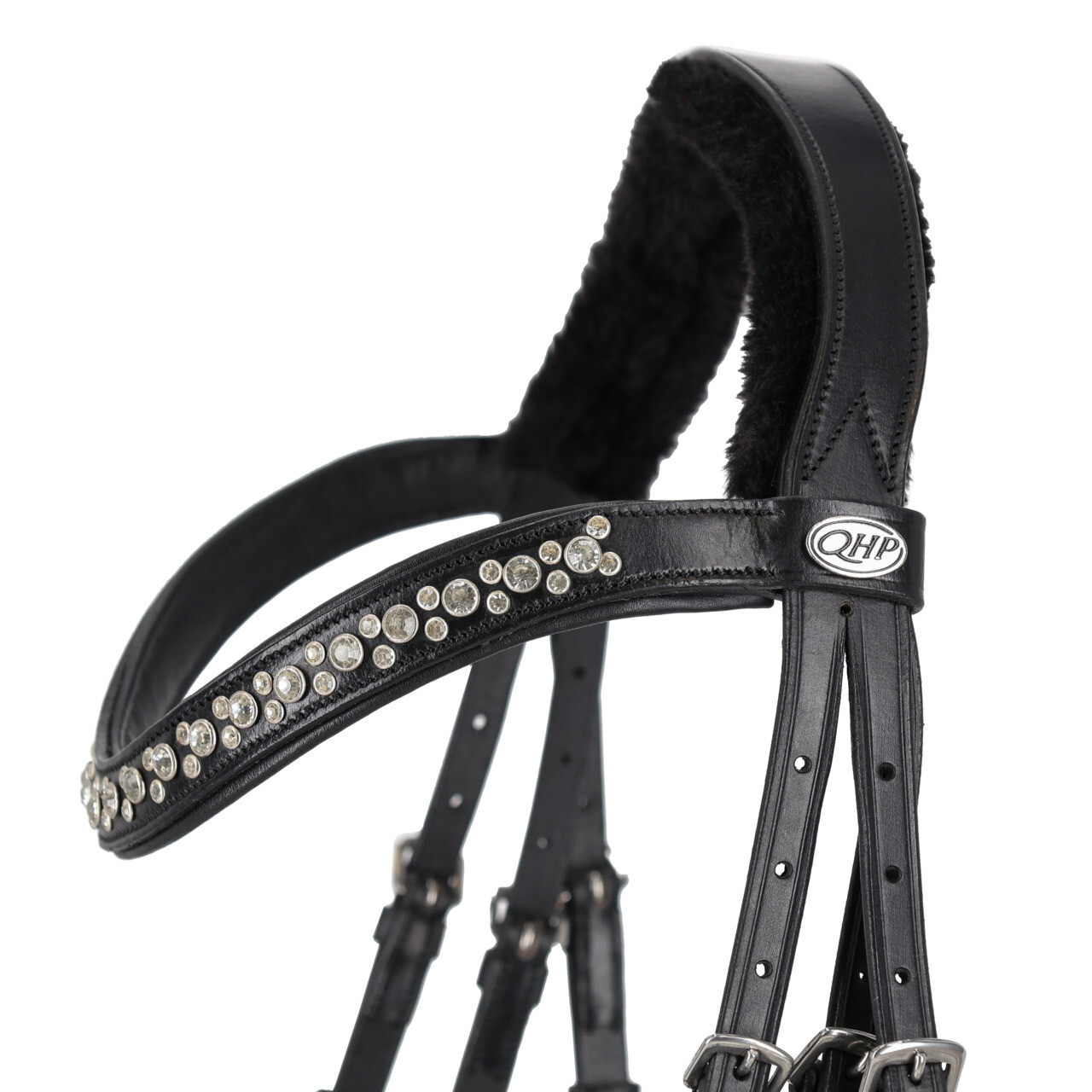 Uzdečka QHP Sensisoft, černá