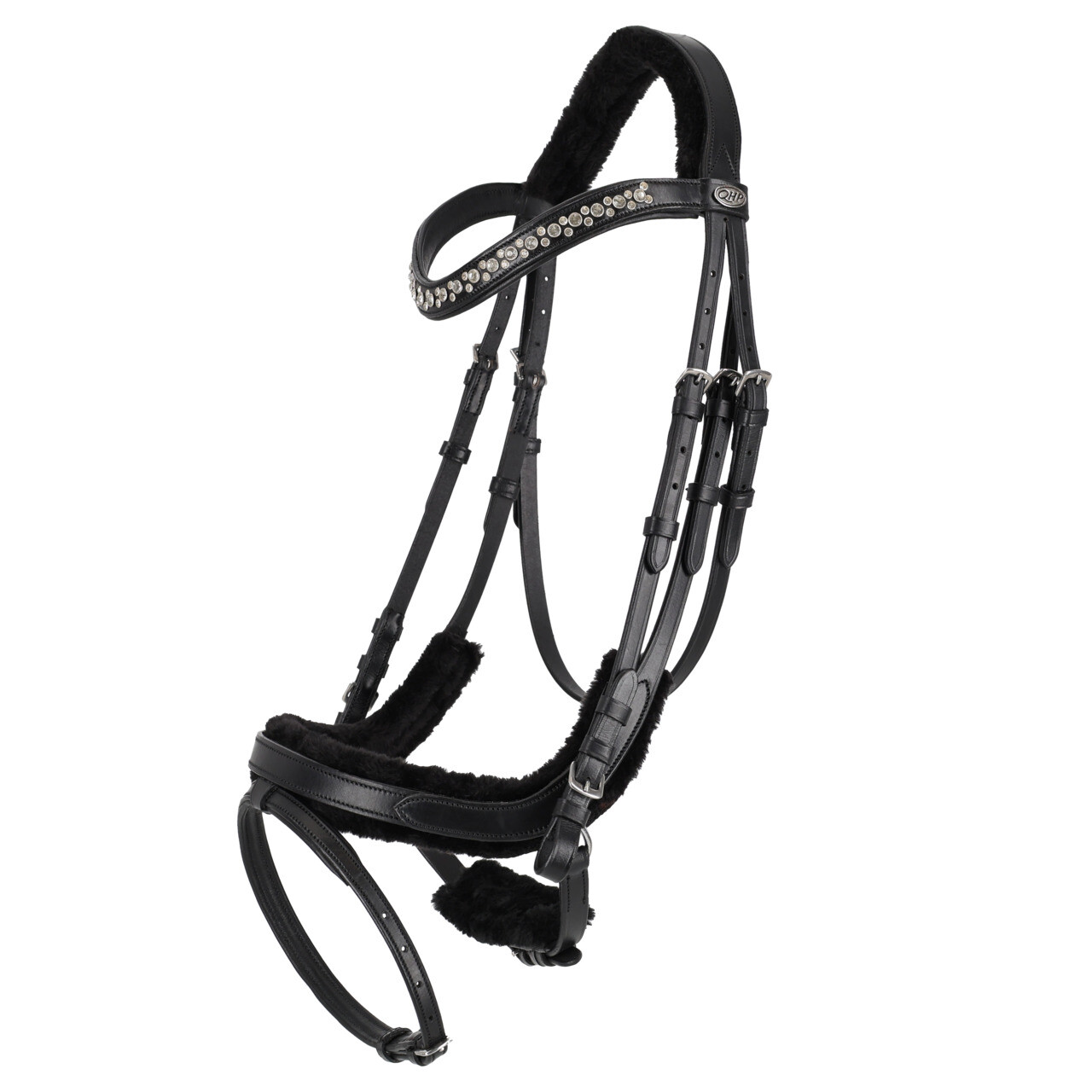 Uzdečka QHP Sensisoft, černá