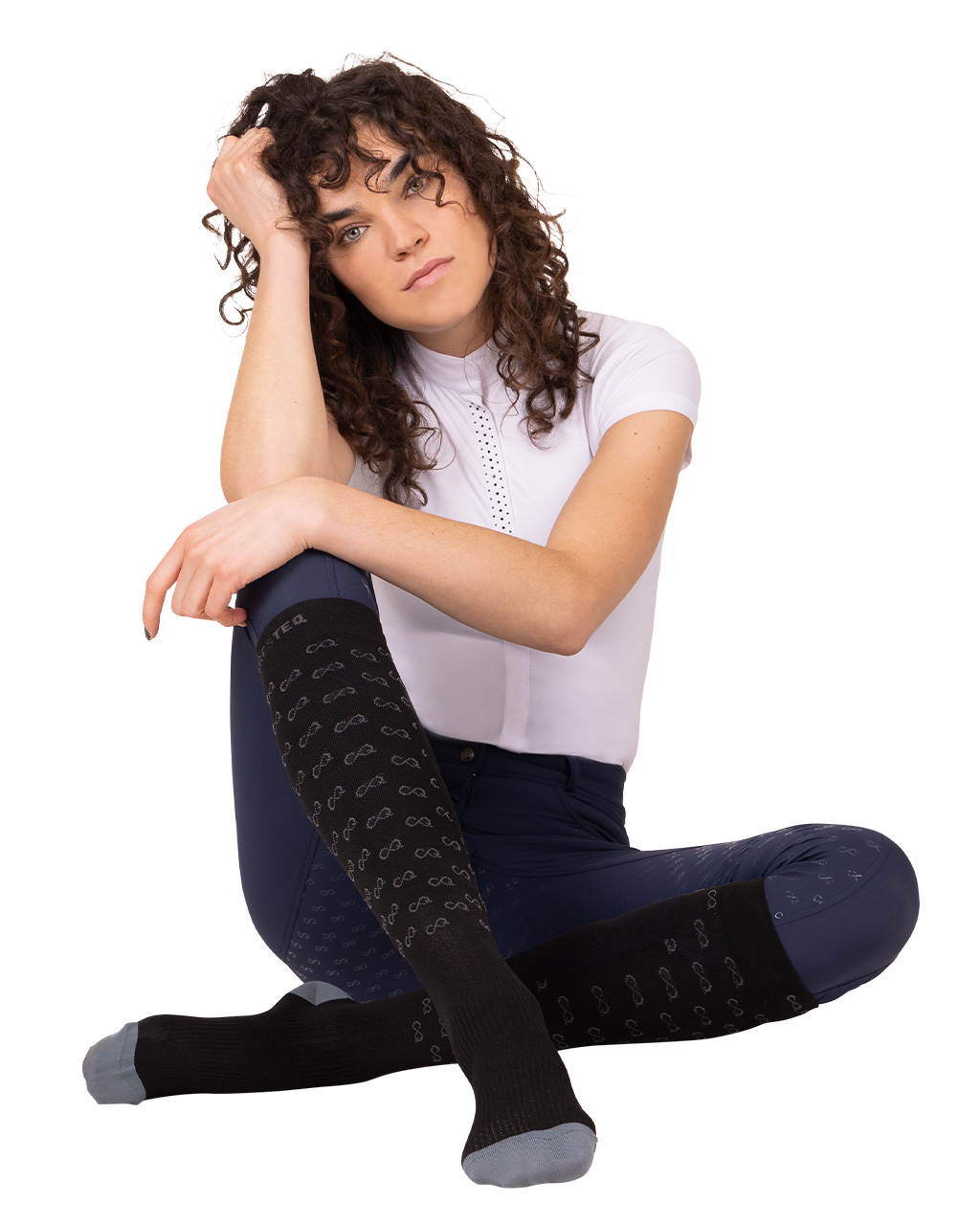 Jezdecké podkolenky ComPressTEQ černé