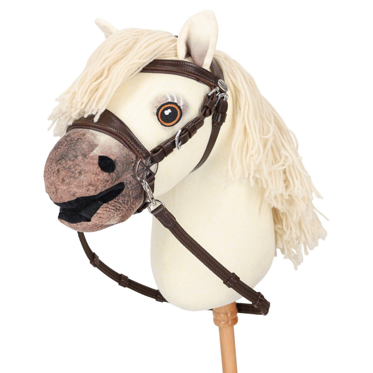 Bezudidlová uzdečka Nalanta Hobby horse hnědá