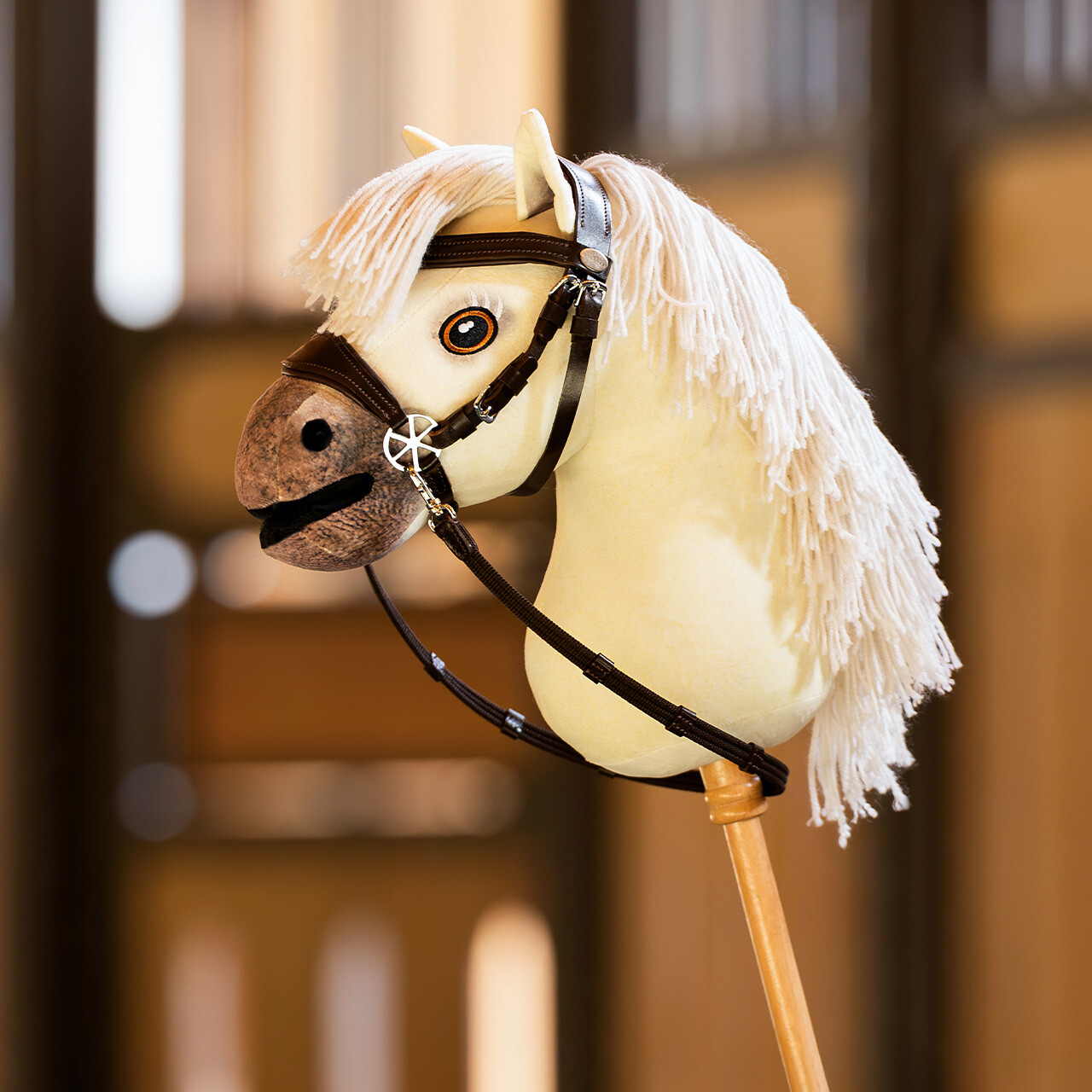 Bezudidlová uzdečka Nalanta Hobby horse hnědá