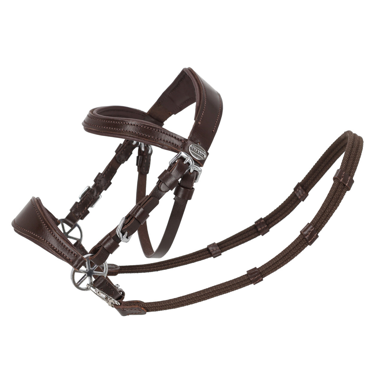 Bezudidlová uzdečka Nalanta Hobby horse hnědá