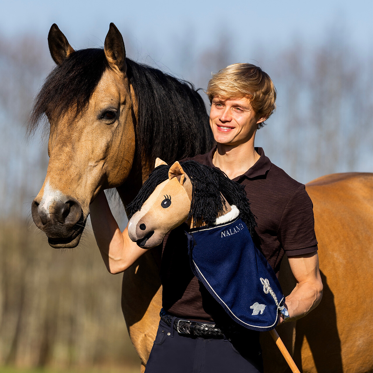 fleecová deka Nalanta Hobby horse, námořnická modrá