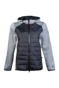 Mikina -Style- šedý melír/černá/černá