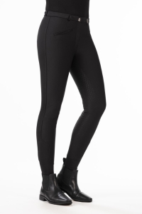 Zimní softshell jezdecké kalhoty -Vítěz- s černým silikonovým potahem