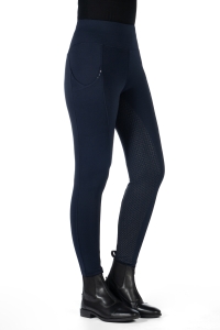 Jezdecké legíny Cosy II Style se silikonovým celosedem, petrolejové