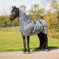 Ekzematická deka QHP s krkem - zebra