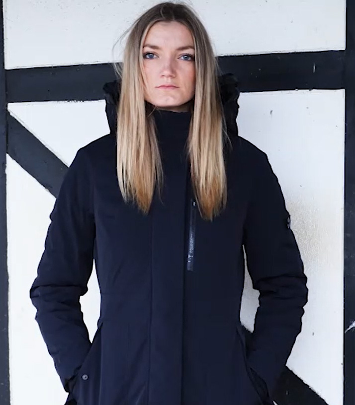 Zimní jezdecký kabát ELT Opal, černá